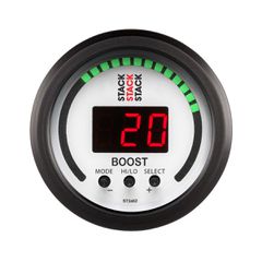Stack Boost Controller, 52Mm, Wht, -1 To +2 Bar (-30Inhg To +30 Psi)