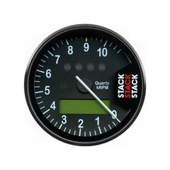 Stack Display Tachometer, Black, 0-10.75K Rpm