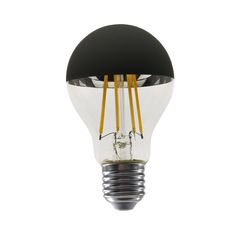 Λάμπα LED FILAMENT με ντουί E27 A60 8W 2700K θερμό λευκό φως 230VAC 900lm ντιμαριζόμενη κάλυμμα διάφανο & μαύρο