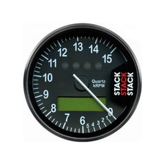 Stack Display Tachometer, Black, 0-6-15K Rpm