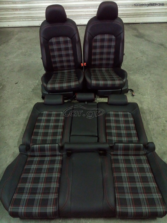 Σαλόνι κομπλέ VW Golf 7 5G4 '14 GTI καρό ύφασμα - δέρμα (5 πόρτες)