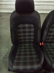 Σαλόνι κομπλέ VW Golf 7 5G4 '14 GTI καρό ύφασμα - δέρμα (5 πόρτες)-thumb-1