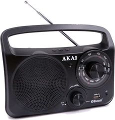 AKAI APR-85BT ΦΟΡΗΤΟ ΑΝΑΛΟΓΙΚΟ ΡΑΔΙΟΦΩΝΟ ΜΕ BLUETOOTH, USB, ΚΑΙ AUX-IN