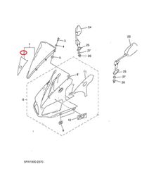 YZF-R1 (2002-2003) (5PW) YAMAHA ΑΥΤΟΚΟΛΛΗΤΟ ΑΝΕΜΟΘΩΡΑΚΑ (ΖΕΛΑΤΙΝΑΣ) ΦΑΙΡΙΝΓΚ-thumb-1