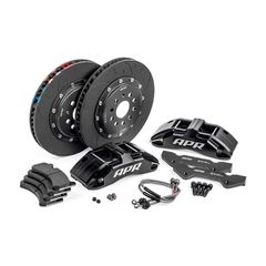 APR Brakes, 350x34mm, 6 Piston, MK6 GTI, Black, With Pads