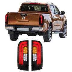 Nissan Navara (NP300) 2015+ Πίσω Φανάρια Smoked Led [X-Type]