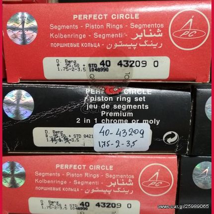 Perfect Circle Piston Rings 40 43209 0 for D Benz 95.5mm