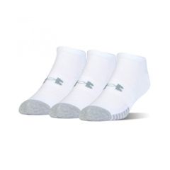 Under Armour Heatgear 1346755-100 Αθλητικές Κάλτσες Λευκές 3 Ζεύγη