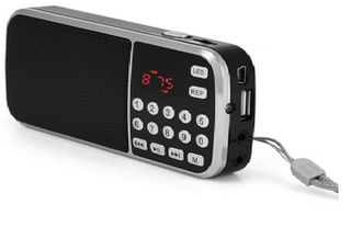 Y-501 Mini ΦΟΡΗΤΟ LCD ΨΗΦΙΑΚΟ ΡΑΔΙΟ FM - ΗΧΕΙΟ USB Disk TF AUX Mp3 Music Player μαυρο χρωμα