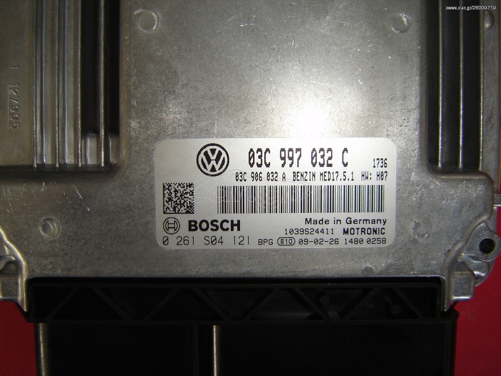 ΕΓΚΕΦΑΛΟΣ ΚΙΝΗΤΗΡΟΣ VW JETTA/GOLF/TOURAN 1.4 TSI BMY DSG ΑΥΤΟΜΑΤΟΣ 6TAXYTO '03-'13 03C997032C