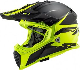 ΚΡΑΝΟΣ FAST EVO ROAR MX437  MATT BLACK/ HV YELLOW| LS2