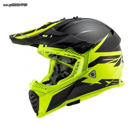 ΚΡΑΝΟΣ MX437 FAST EVO ROAR MATT BLACK/ HV YELLOW| LS2