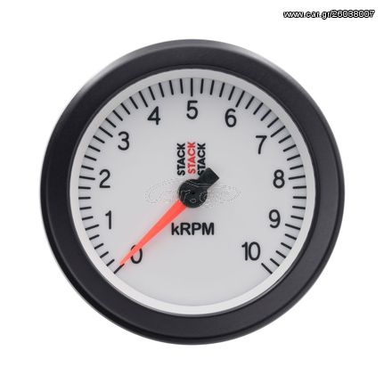 Stack Tachometer, Sport, 88Mm, White, 0-10K Rpm