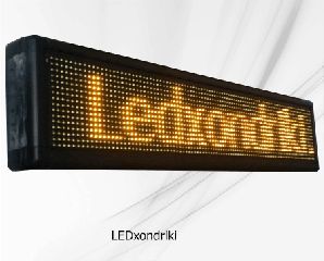 Επιγραφή LED 135×39 Μονής Όψης Εξωτερική Κίτρινη WiFi