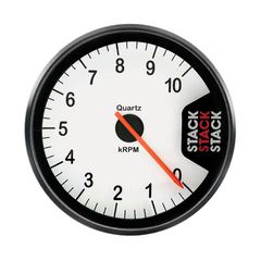 Stack Tachometer, Clubman, 80Mm, White, 0-10K Rpm