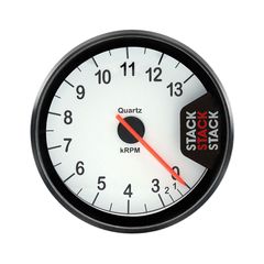 Stack Tachometer, Clubman, 80Mm, White, 0-3-13K Rpm