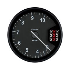 Stack Tachometer, Clubman, 80Mm, Black, 0-4-10.5K Rpm
