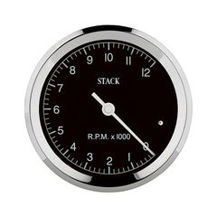 Stack Tachometer, Classic, 80Mm, Black, 0-12K Rpm