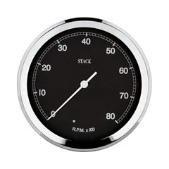 Stack Tachometer, Classic, 125Mm, Black, 0-8K Rpm
