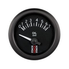 Stack Gauge, Oil Press, Electric, 52Mm, Black, 0-7 Bar, M10 (M)