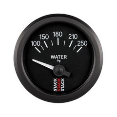 Stack Gauge, Water Temp, Electric, 52Mm, Blk, 100-250ºf, 1/8" Nptf