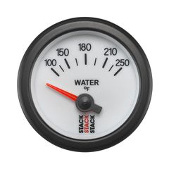Stack Gauge, Water Temp, Electric, 52Mm, Wht, 100-250ºf, 1/8" Nptf