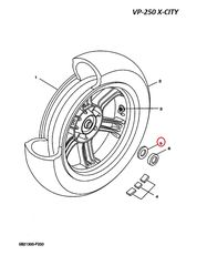 YP-250 X-MAX/MAJESTY,YP-125 MAJESTY,VP-250 X-CITY ,NXC-125F CYGNUS YAMAHA ΚΟΛΑΡΟ ΡΟΔΑΣ-thumb-2
