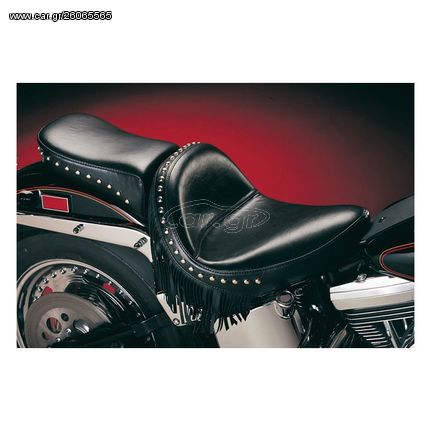 ΣΕΛΑ LePera, Monterey solo seat. Smooth with fringes -ΓΙΑ : 84-99 Softail-