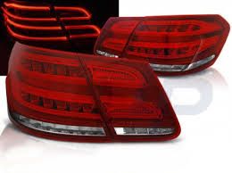 LED Light Bar Taillights suitable for MERCEDES Benz E-Class W212 (2009-2013) Conversion Facelift Design Red/Clear www.eautoshop.gr