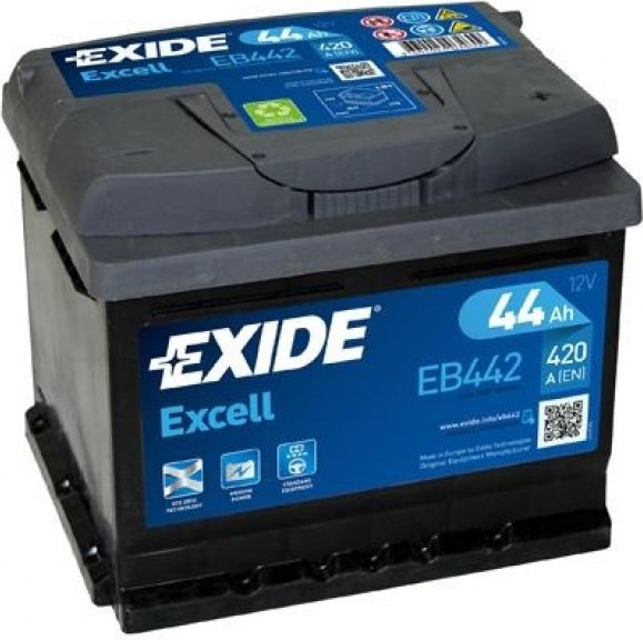 EXIDE EXCELL 44Ah 420AEN (EB442)- Δωρεάν delivery και τοποθέτηση στην Θεσσαλονίκη