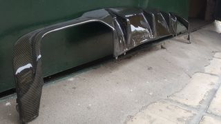 Mercedes W204 AMG diffuser πίσω προφυλακτήρα για τετραπλές εξατμίσεις C160 C180 C200 C220 C230 C240 C250 C-thumb-3