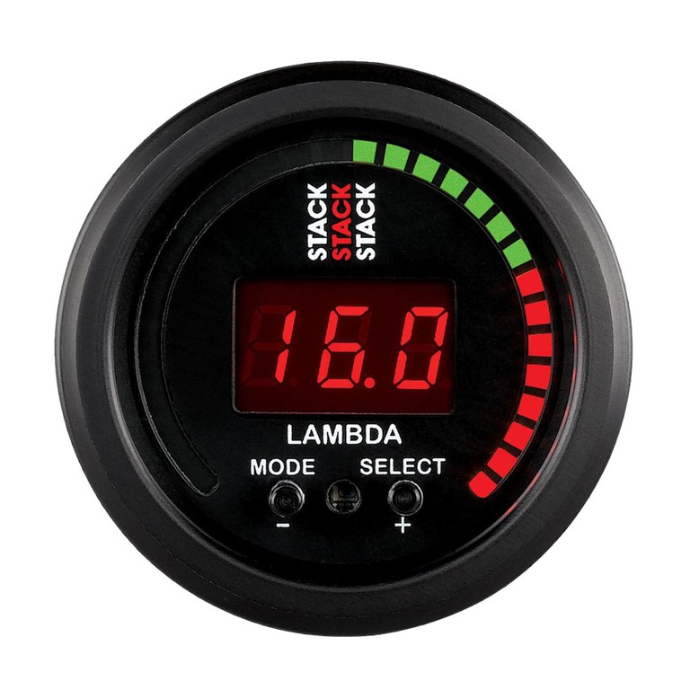 Stack Gauge, Wideband Air-Fuel Ratio (Lambda), Pro-Control, 52Mm, Blk