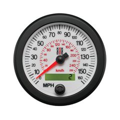 Stack Speedometer, Elec, 88Mm, Wht, 0-160 Mph / 260 Km/H Programmable