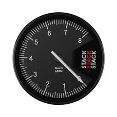 Stack Tachometer, Professional, Action Replay, 125Mm, Blk, 0-8K Rpm