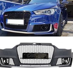 ΠΡΟΦΥΛΑΚΤΗΡΑΣ ΕΜΠΡΟΣ AUDI A3 8V (2012-2015) Hatchback Sportback RS3 Brilliant Black Design ΕΤΟΙΜΟΠΑΡΑΔΟΤΑ