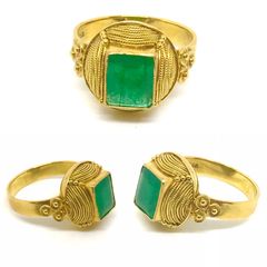 Δαχτυλιδι 18k με Σμαραγδι-thumb-4