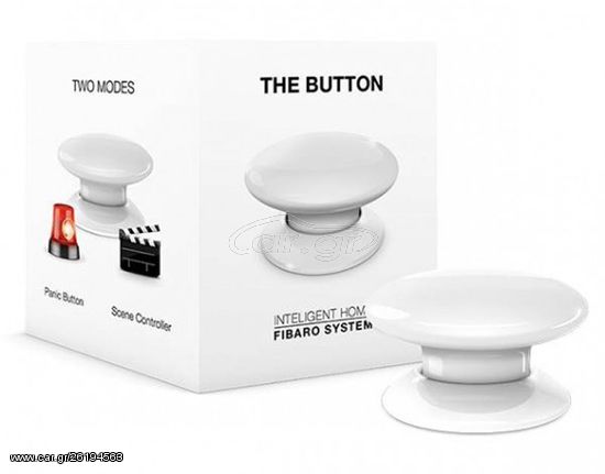 FIBARO Button λευκό Συσκευή ελέγχου συσκευών του έξυπνου συστήματος Fibaro μέσω πατήματος ενός κουμπιού | Geyer | FGPB-101-1