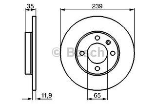 Δισκόπλακες VW GOLF 1984 - 1992 ( Mk2 ) BOSCH 0 986 478 011