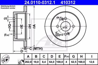 Δισκόπλακες HYUNDAI ACCENT 2006 - 2011 ( MC ) ATE 24.0110-0312.1