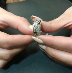 Δαχτυλιδι 18k με Ζαφειρια και Μπριγιαν-thumb-6
