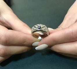 Δαχτυλιδι 18k με Ζαφειρια και Μπριγιαν-thumb-7