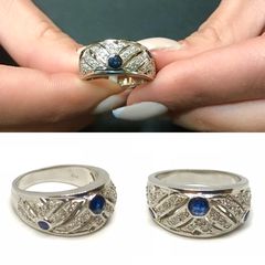 Δαχτυλιδι 18k με Ζαφειρια και Μπριγιαν-thumb-15