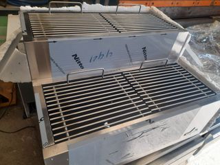 Ψησταριά σχάρα κάρβουνο Σουβλακιέρα διπλή Ανοξείδωτη. Διαστάσεις 50x60x44cm