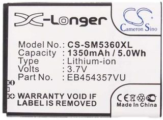 Μπαταρία Αντικατάστασης για CS-SM5360XL 1350mAh [Samsung] Galaxy Chat, Galaxy M Pro 2, Galaxy M Pro II, Galaxy Pocket, Galaxy Pocket Plus, Galaxy Y, Galaxy Y Duos, Galaxy Y Pro, GT-B5330, GT-B5330L, G