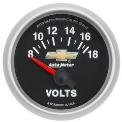 Autometer Gauge, Voltmeter, 2 1/16", 18V, Electric, Gm Copo Camaro