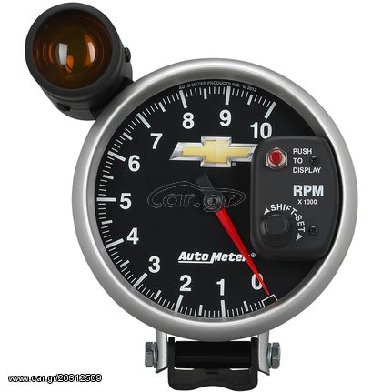 Autometer Gauge, Tach, 5", 10K Rpm, Pedestal W/ Ext. Shift-Lite, Gm Copo Camaro