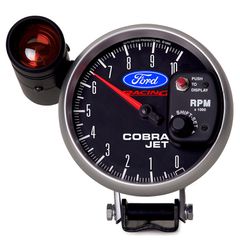 Autometer Gauge, Tach, 5", 10K Rpm, Pedestal W/ Ext. Shift-Lite, Ford Racing