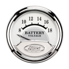 Autometer Gauge, Voltmeter, 2 1/16", 18V, Elec, Ford Masterpiece