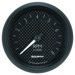 Autometer Gauge, Tachometer, 3 3/8", 8K Rpm, In-Dash, Gt
