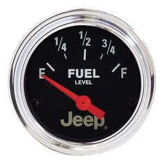 Autometer Gauge, Fuel Level, 2 1/16", 0 To 90Ω, Elec, Jeep